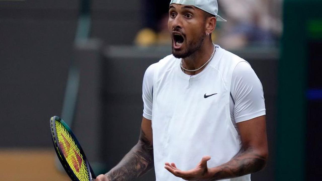 Nick Kyrgios v Stefanos Tsitsipas: Ill-tempered Wimbledon match sees swearing, accusations of bullying and balls hit into the crowd