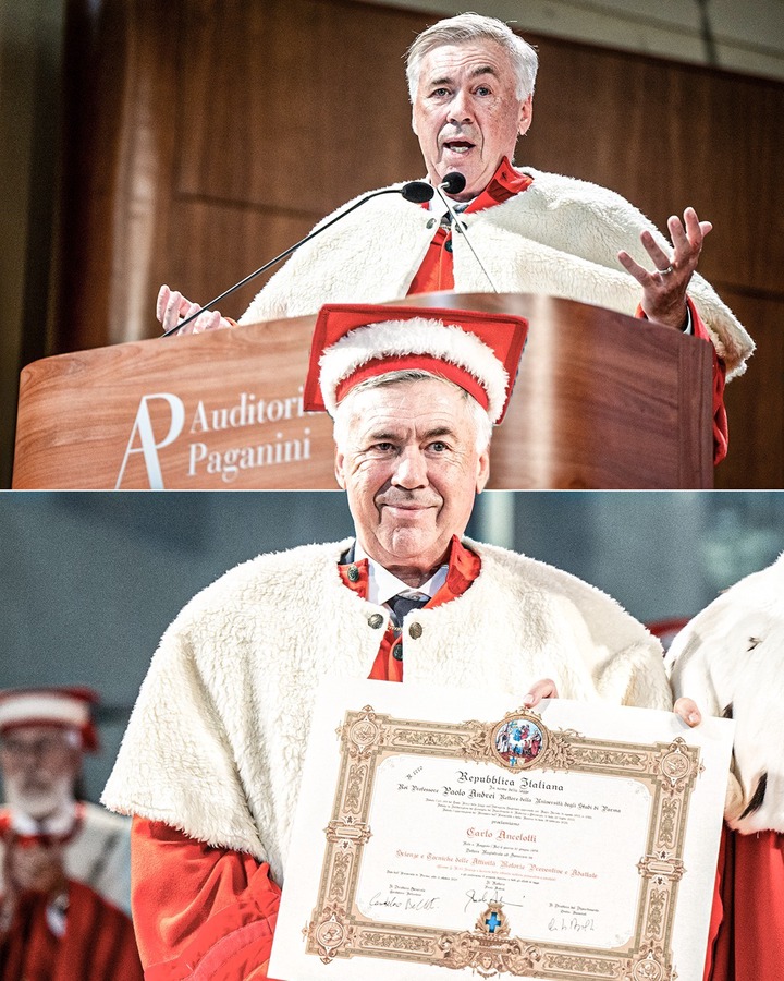 Real Madrid Coach Honorary Doctorate Parma