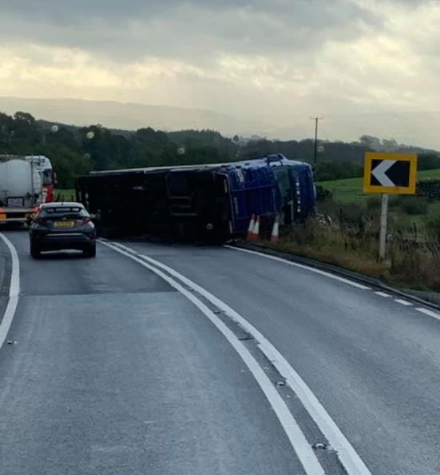 a66 blocked both ways due to overturned lorry opera news
