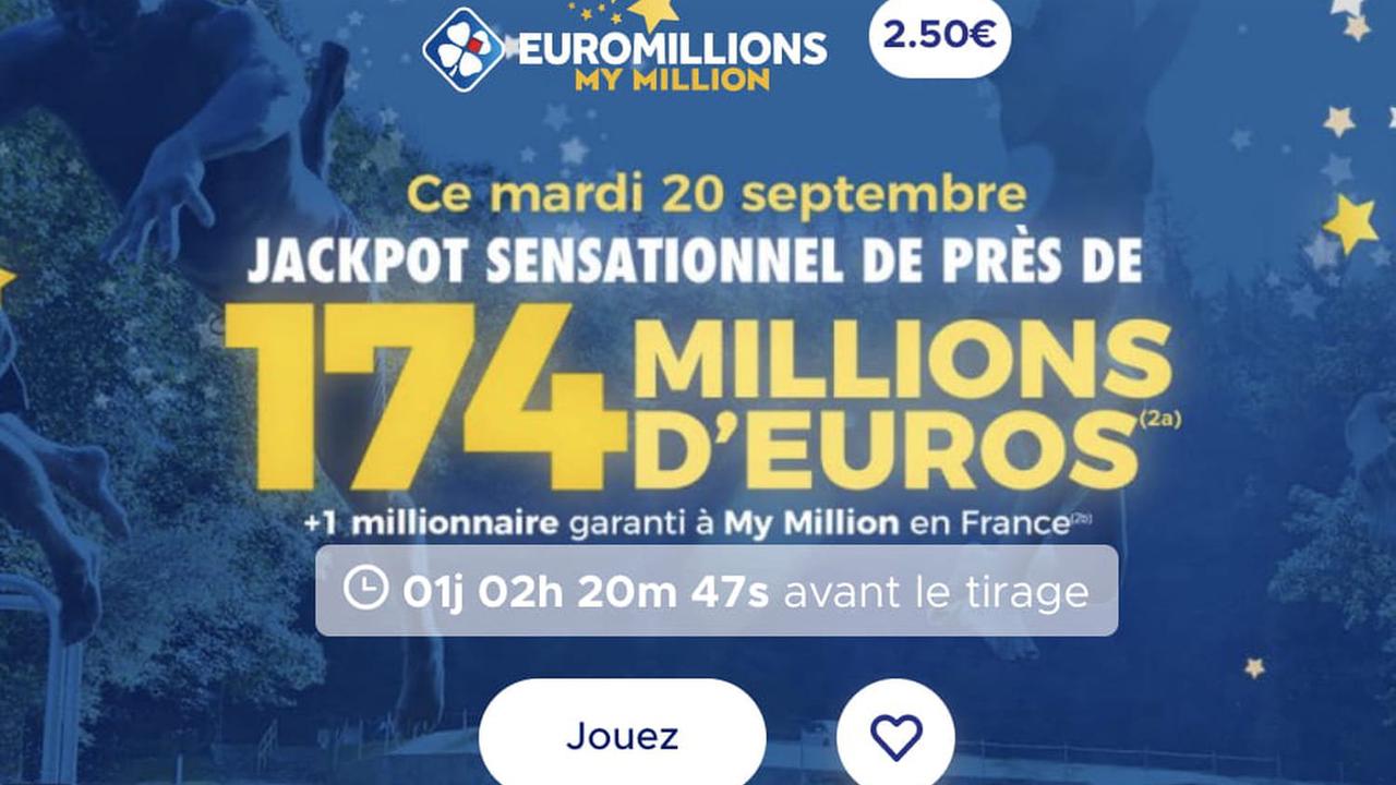 Résultat de l'Euromillions (FDJ) : le tirage du mardi 20 septembre 2022 [EN LIGNE]
