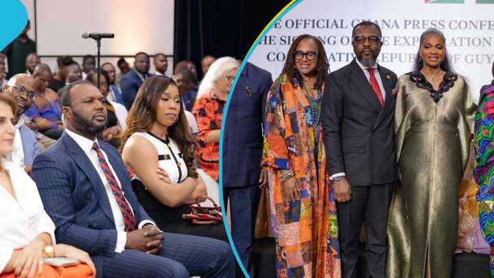 William Ato Essien Makes Public Appearance At Government Presser Following Release On GH¢10m Bail