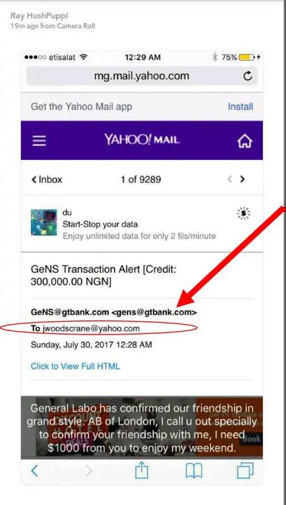 screenshot of hushpuppi fraud transaction