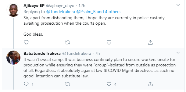 Coronavirus; Chinese Company closed down in Ogun State after its owner refused to comply with ban on large gathering (videos)
