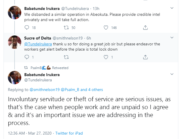 Coronavirus; Chinese Company closed down in Ogun State after its owner refused to comply with ban on large gathering (videos)