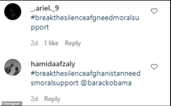 Barrack Obama suspends Instagram comments after followers flooded his page with pleas to help Afghan people amid Taliban takeover