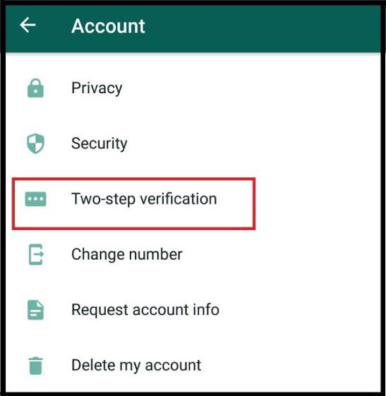 Two- steps verification.