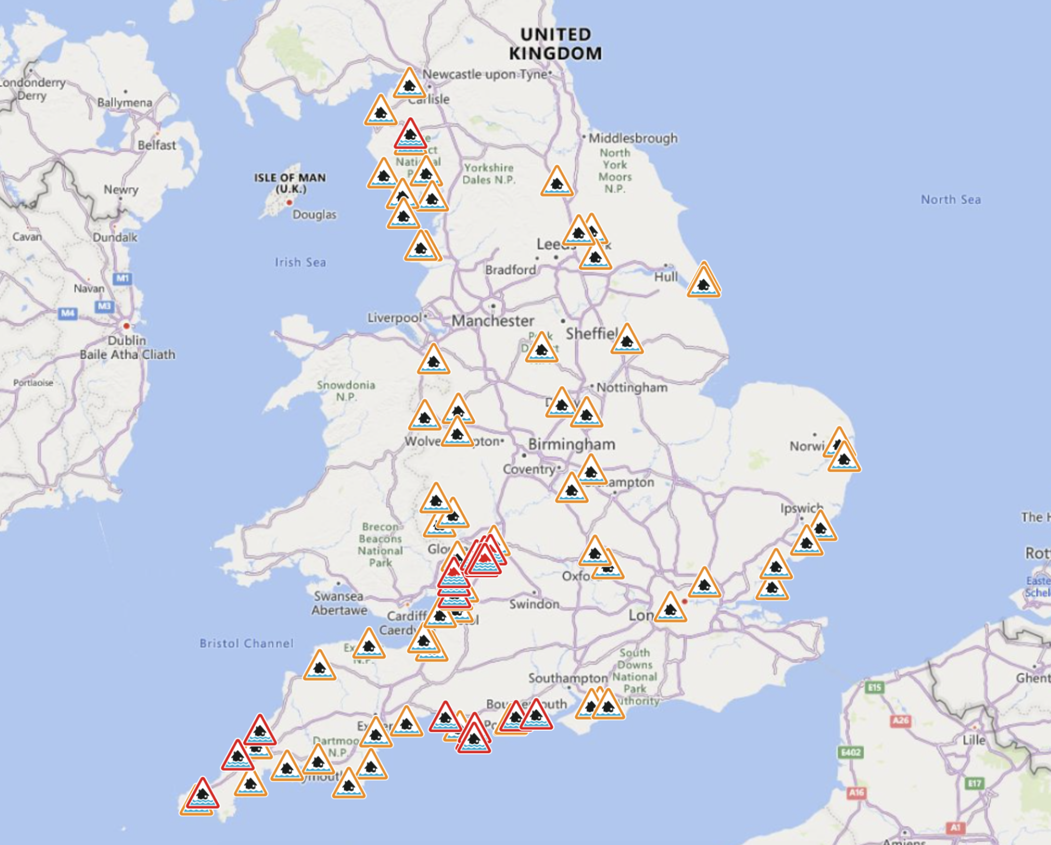 Environment Agency Flood Warnings Map Flood Warnings Map: Full List Of Environment Agency Alerts For Storm Eunice  As Met Office Issues Red Warning - Opera News