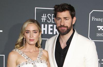 That Was Part Of The Deal When We Got Married Emily Blunt Admits Husband John Krasinski Was Immune To Her On Screen Kiss With Dwayne Johnson Opera News
