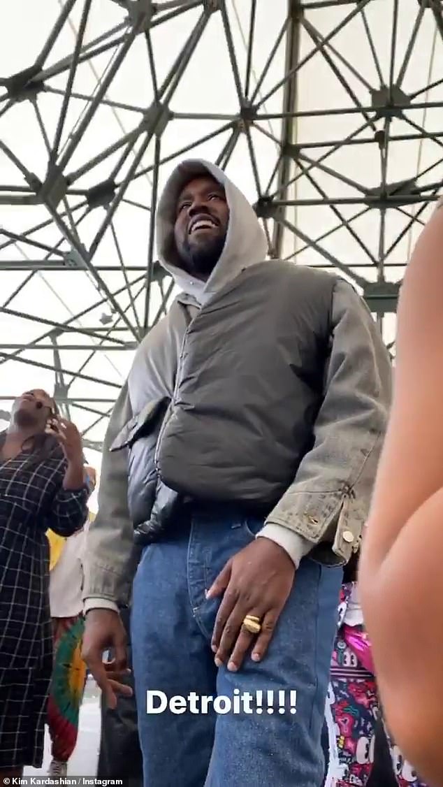 West's Sunday Services have drawn criticism for appearing blasphemous and self serving (pictured)