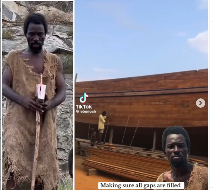 Video of ark built by Ghanaian Pastor who is claiming God wants to destroy the earth with flood just like the days of Noah