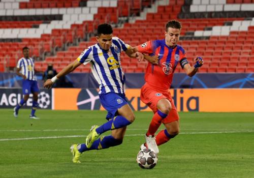 Suasana laga FC Porto vs Chelsea