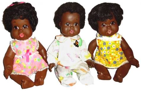 black baby doll with afro