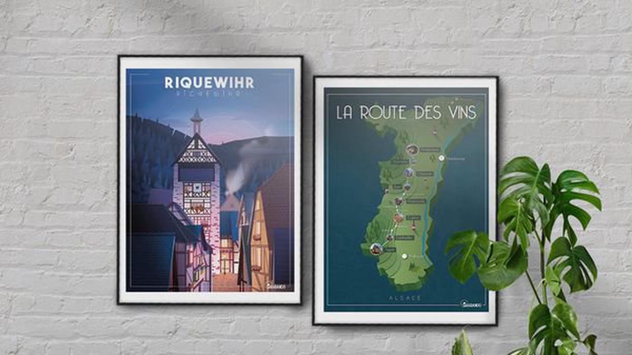 Un jeune Breton tombe amoureux de l'Alsace et créée des affiches rétro sur la région