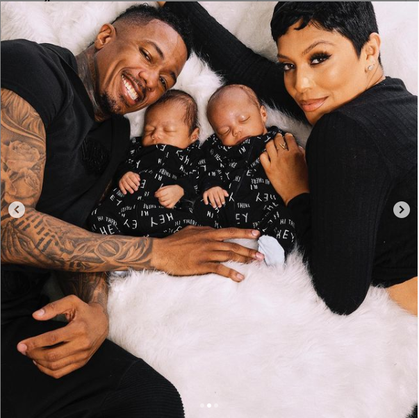 Nick Cannon and DJ Abby DeLaRosa celebrate their beautiful twins as they clock 1-month -old (photos)