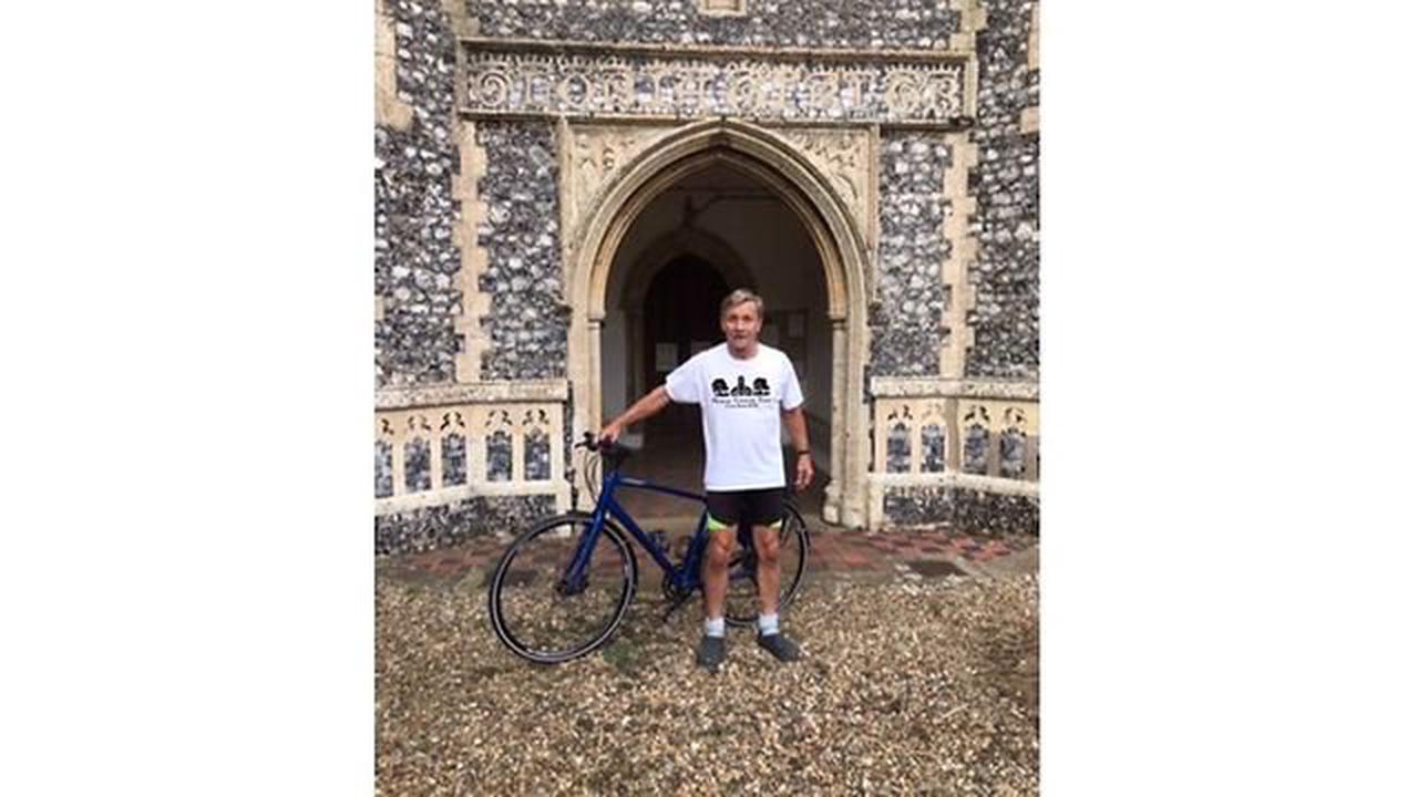 Cyclist celebrates 70th birthday by pedalling to 70 churches