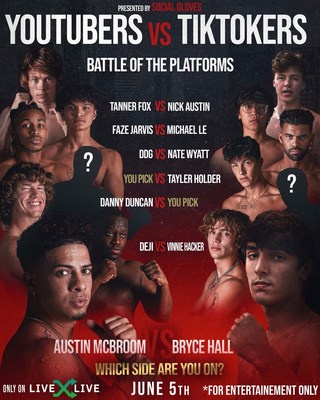 Social Gloves Battle Of The Platforms Mega Boxing And Entertainment Event Featuring The World S Biggest Social Media Stars From Tiktok And Youtube To Take Place In June 2021 Opera News