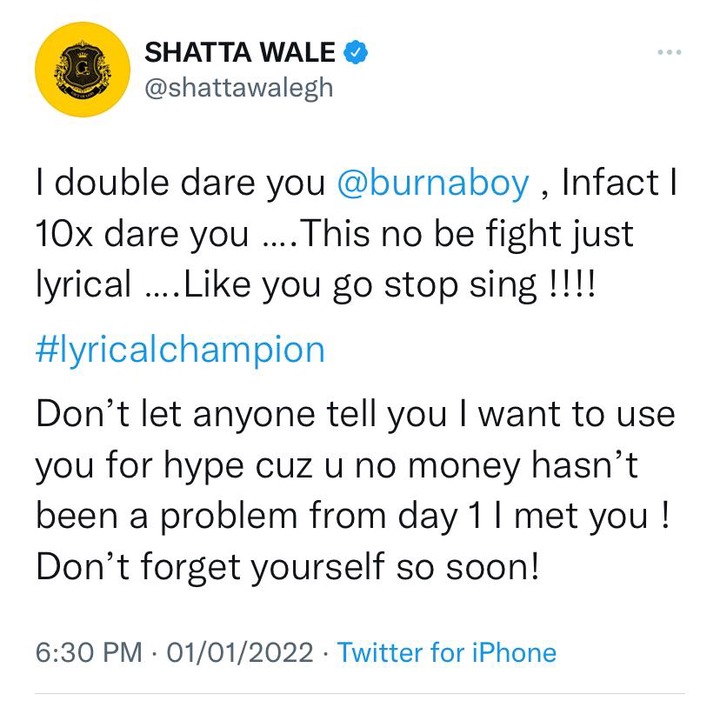  My mother doesn?t control my career, I run my own shit - Shatta Wale replies Burna Boy.