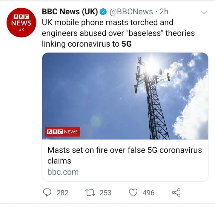 The Fact About 5G Network And COVID-19 According to Experts That Nigerians Need to Know