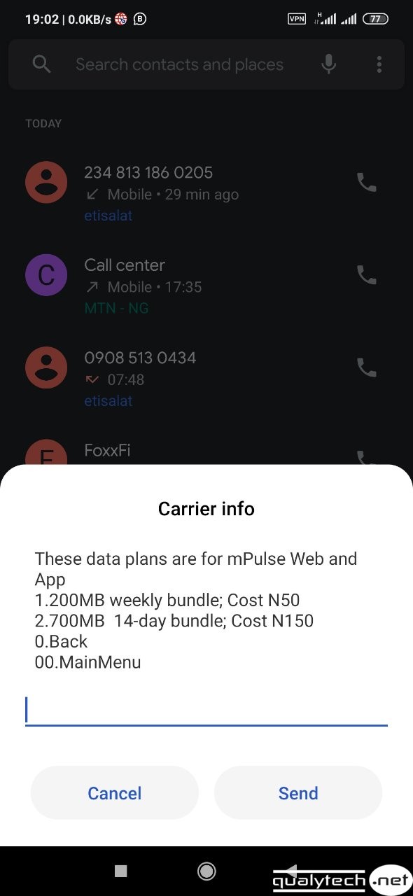 MTN mPulse 700MB cheat via Stark VPN Reloaded