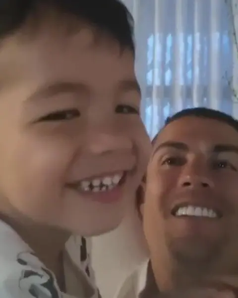  The Juventus superstar later shared a video of his youngest son imitating his famous celebration