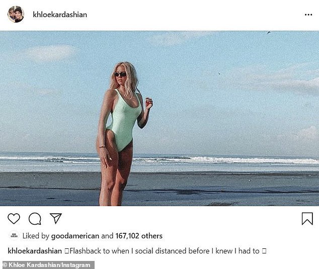 Recent KoKo: Khloe seen in a flashback image posted this month to Instagram