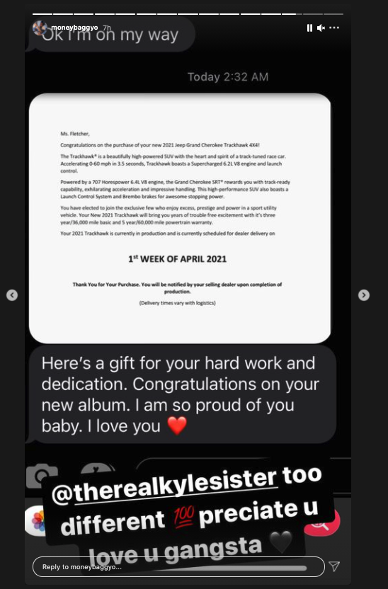 Ari Fletcher Gets Moneybagg Yo A New Trackhawk I Love You Opera News