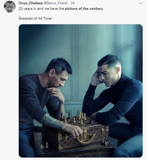 Fans all say same thing Cristiano Ronaldo and Lionel Messi play CHESS on Louis  Vuitton suitcase ahead of World Cup 2022