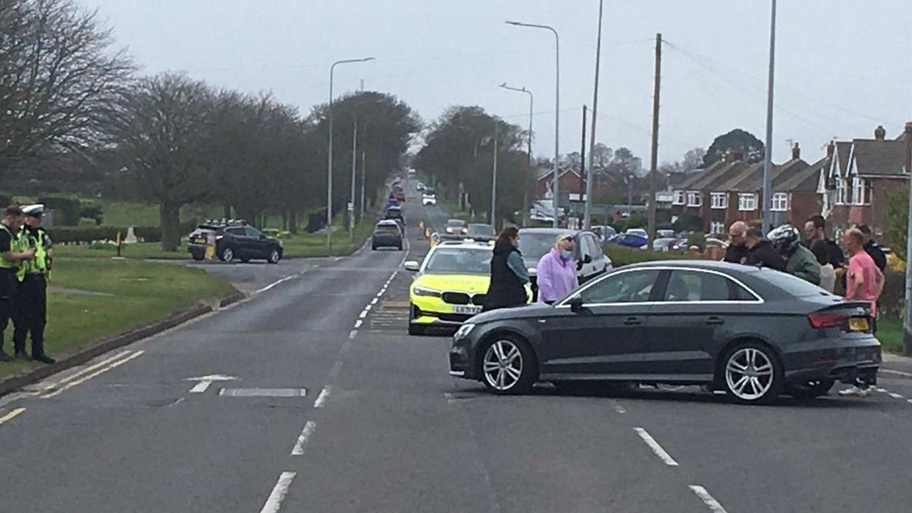 Emergency Services At Scene Of Bike And Car Crash In Taylors Avenue Cleethorpes Opera News