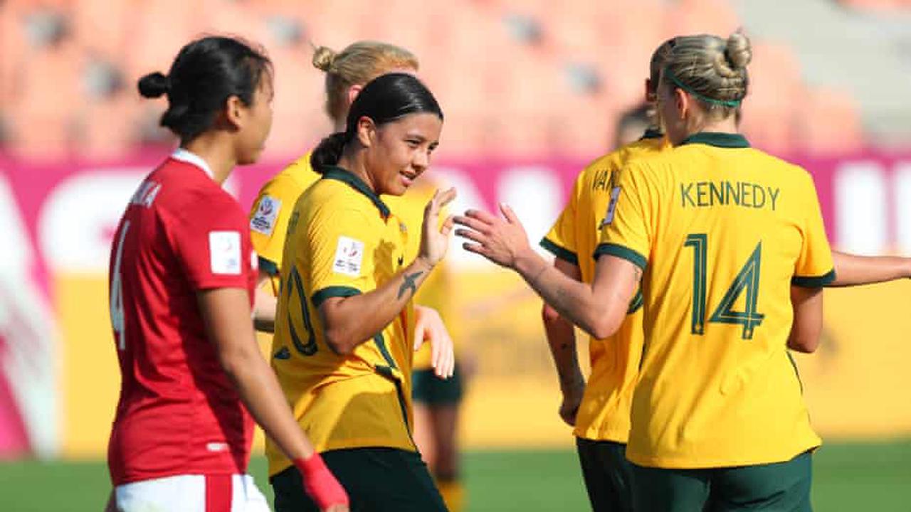 Sam Kerr breaks record as Matildas open Asian Cup with 18-0 rout of Indonesia