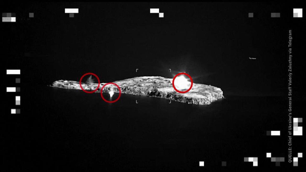 Angriff auf Schlangeninsel Bilder sollen russischen Phosphorbomben-Einsatz zeigen
