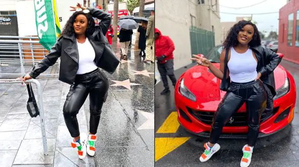 Cee-c vacations in California post stunning pictures