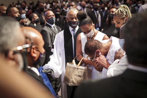 George Floyd to be laid next to his mom as his final funeral service in Houston begins (photos)