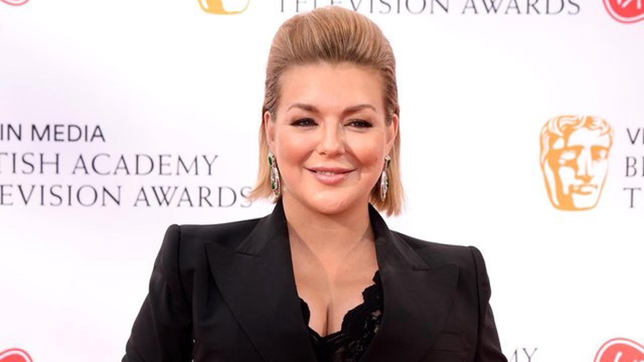 Doncaster TV star Sheridan Smith has smashed her luxury car into a tree during turbulent weather