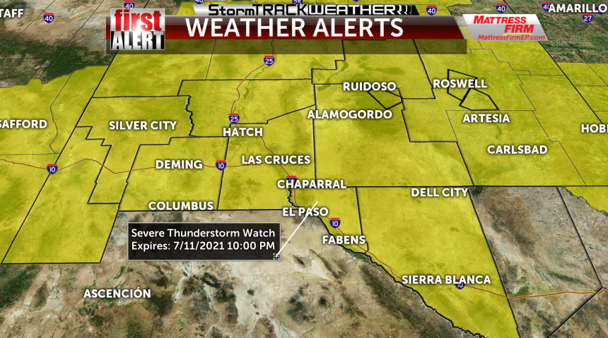 Severe Thunderstorm Warning Issued July 11 At 6 54pm Mdt Until July 11 At 7 45pm Mdt By Nws El Paso Tx Santa Teresa Nm Opera News