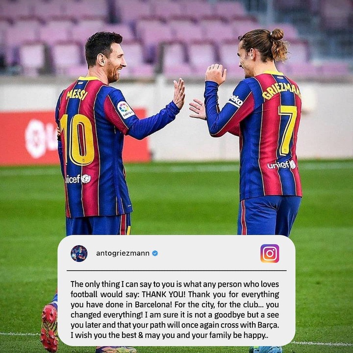 Barcelona players bid farewell to Messi