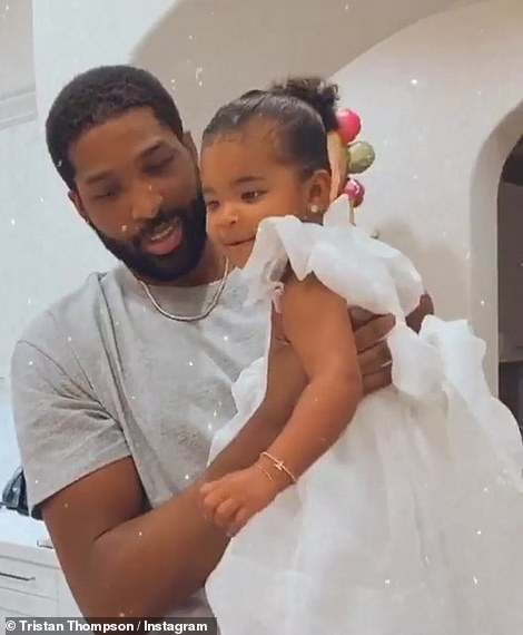 Bonding time: Father Tristan was also one of the few people in attendance