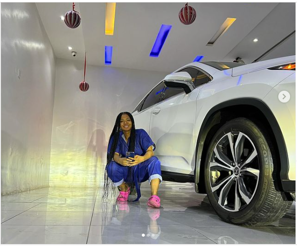  BBNaija star, Liquorose buys herself a brand new Lexus SUV as New Year