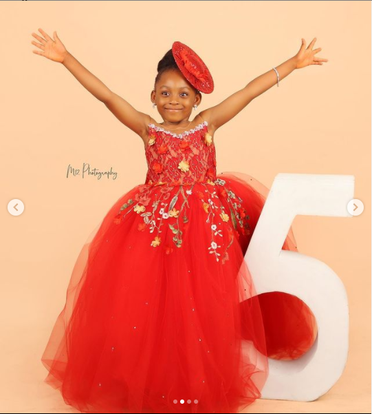 Nollywood Actress Osas Ighodaro and Gbenro Ajibade celebrate their daughter Azariah at 5 (photos)