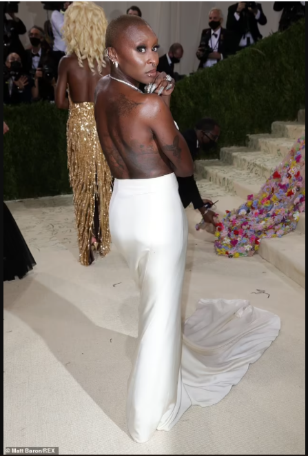 British-Nigerian actress, Cynthia Erivo reveals she flew her nail tech to perfect her striking looks for 2021 Met Gala (photos)