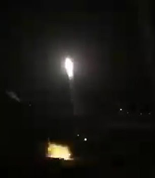 The rockets hit Ain Asad (pictured) which houses US and coalition troops