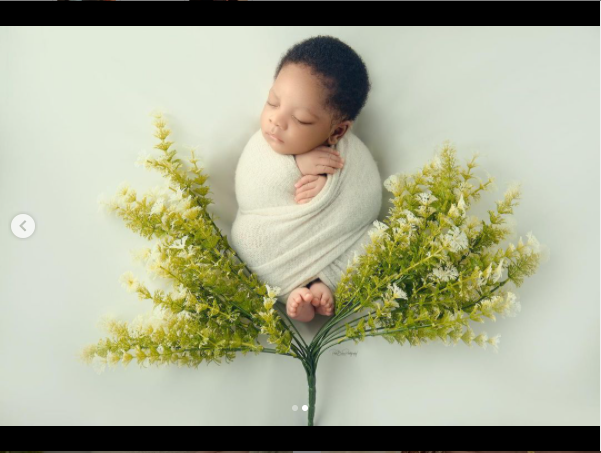 Nigerian footballer, Aaron Samuel welcomes a son with his wife Chinwe (Photos)