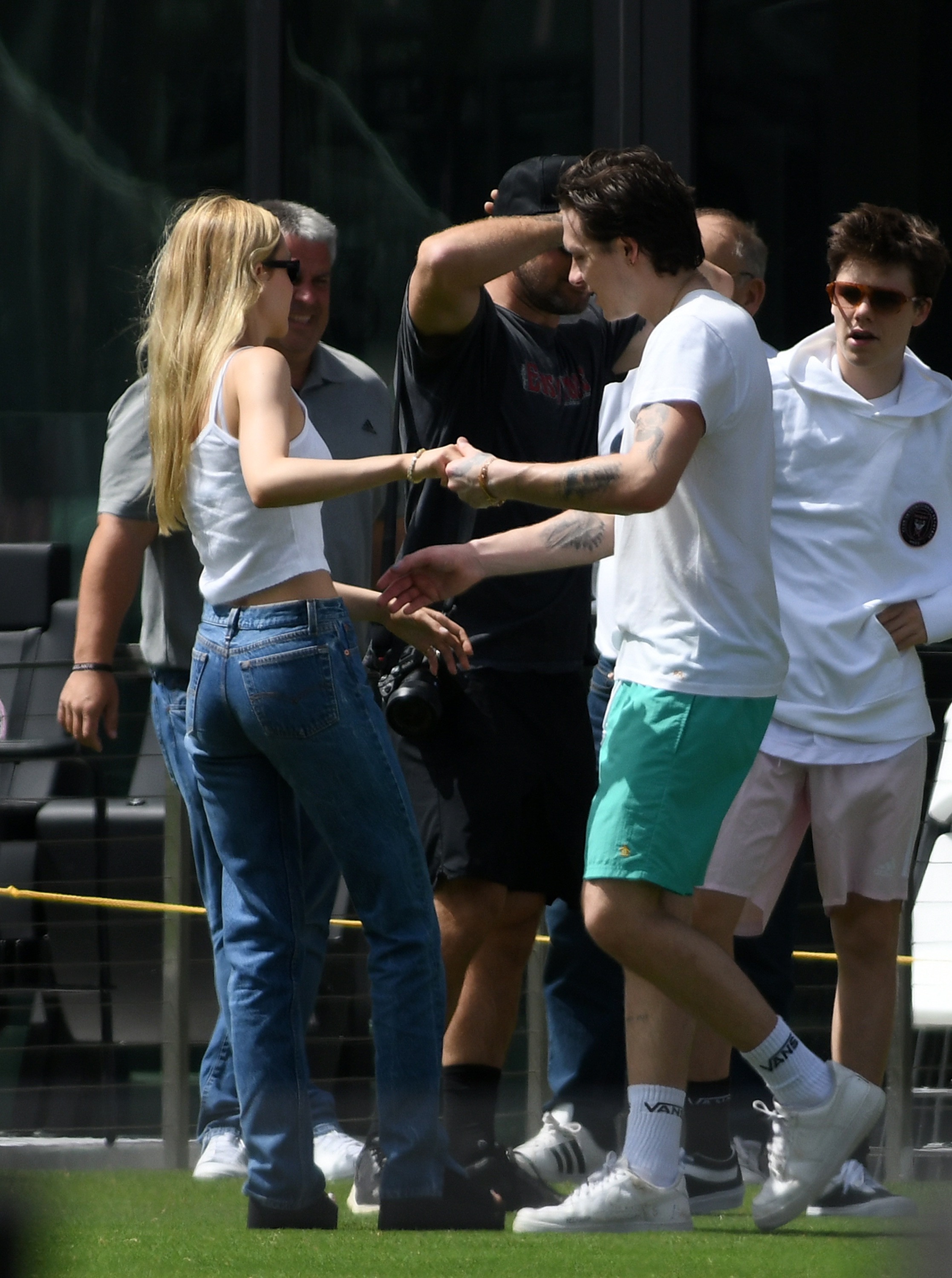  Brooklyn and Nicole were joined by his brothers including Cruz