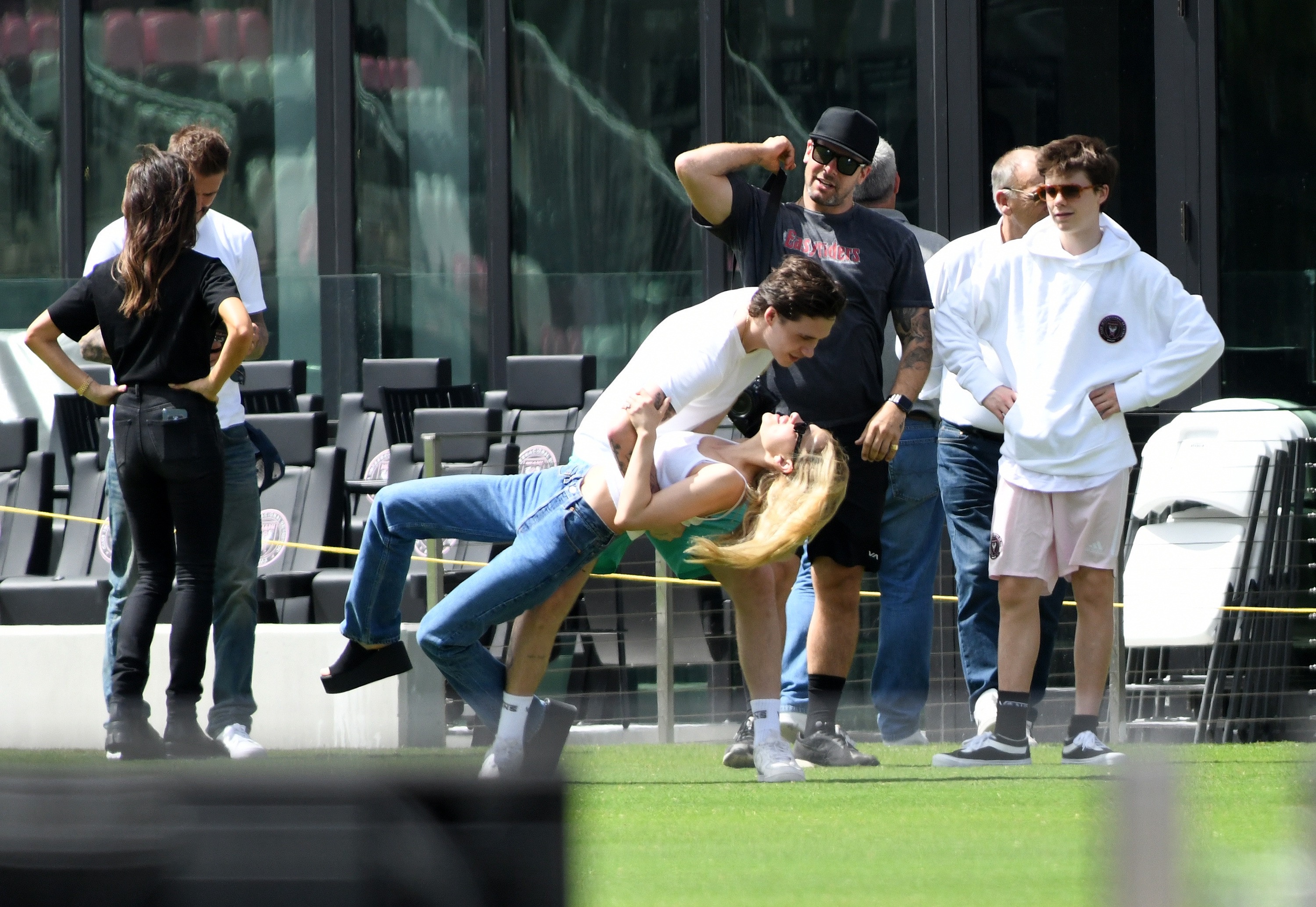  Romeo didn't look impressed by his brother's moves