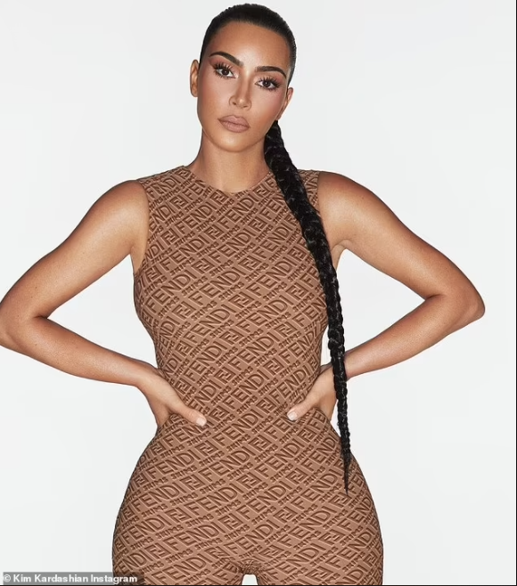 Kim Kardashian flashes her incredible curves in sheer Fendi lingerie? (Photos)