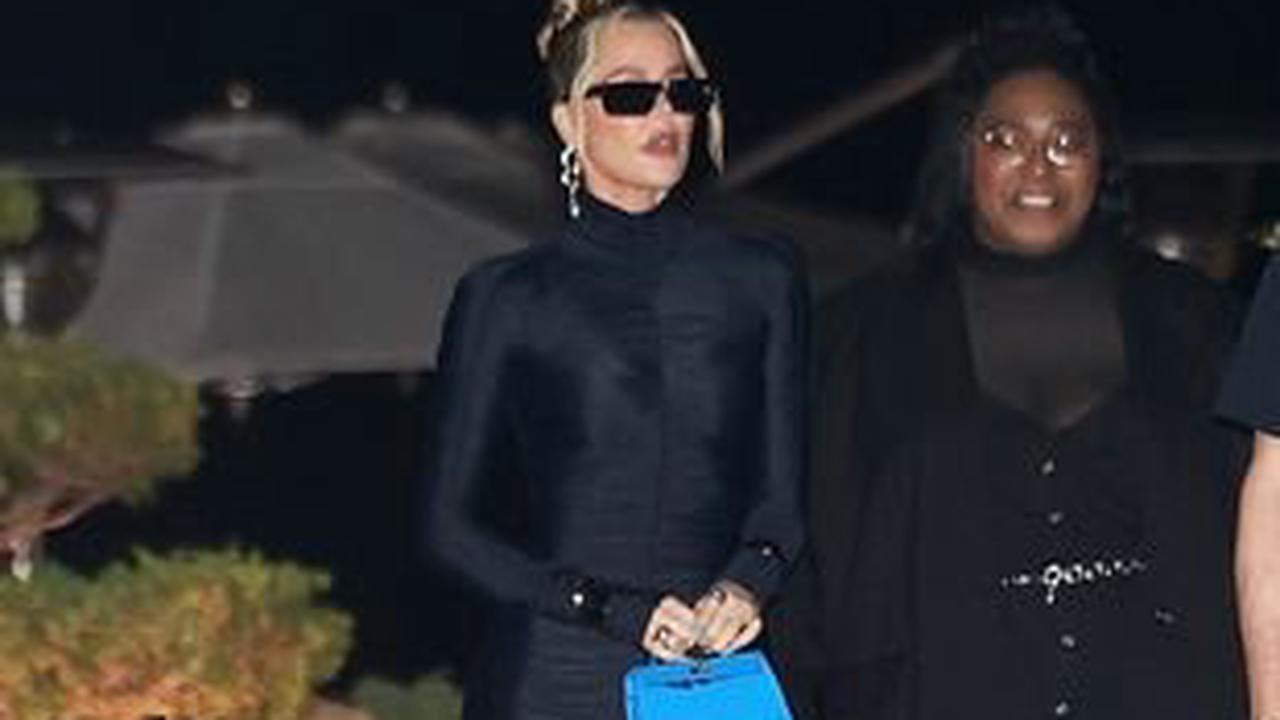 Khloe Kardashian rocks black minidress after birth of her son with ex Tristan Thompson