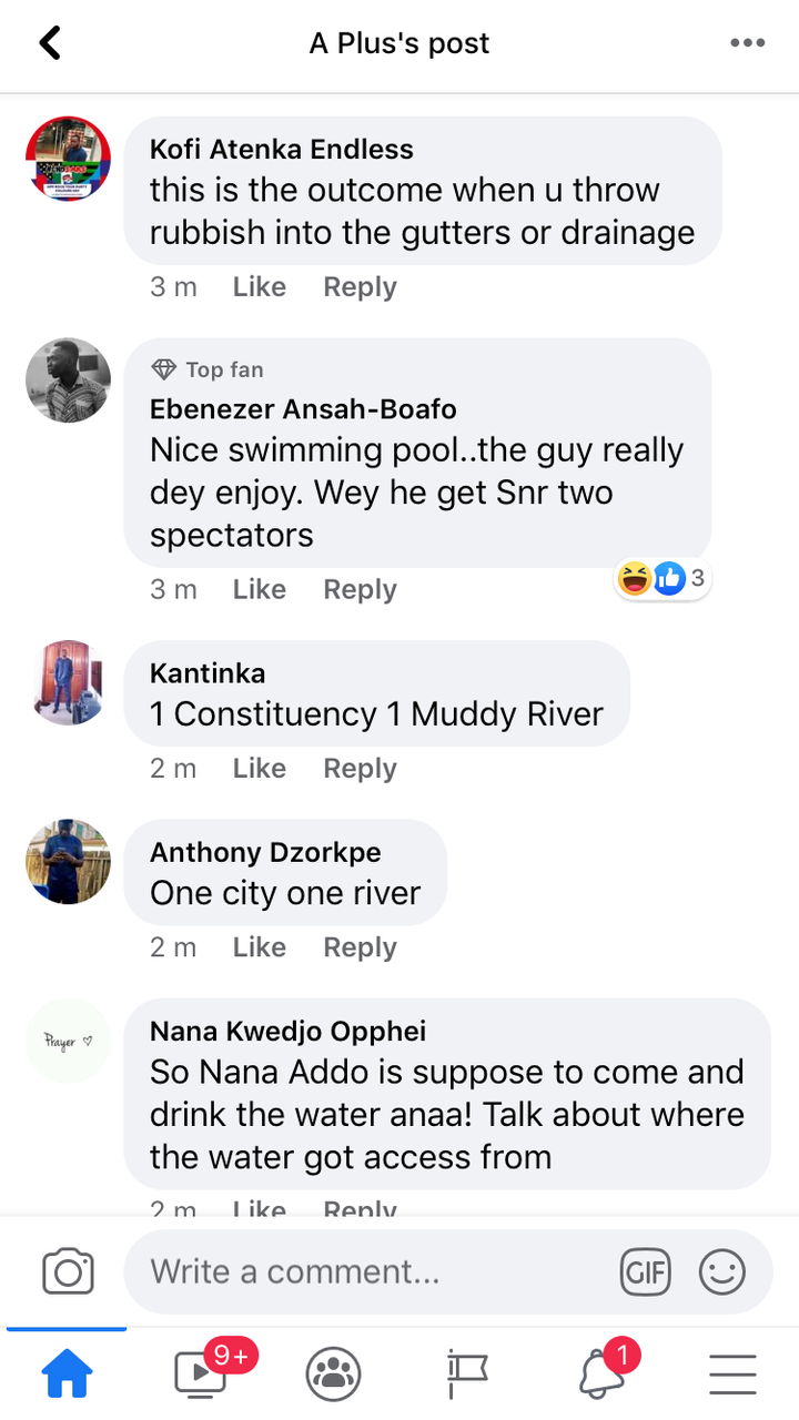 4 More To Swim More” - Ghanaians React To A Boy Swimming In Flood Water