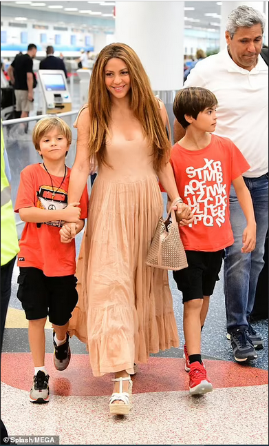 Singer Shakira steps out with her sons in Miami following tax fraud charges (photos)