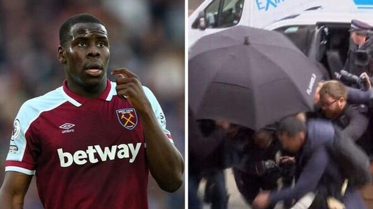 Kurt Zouma pleads guilty to abusing pet cat as security barges reporters outside court