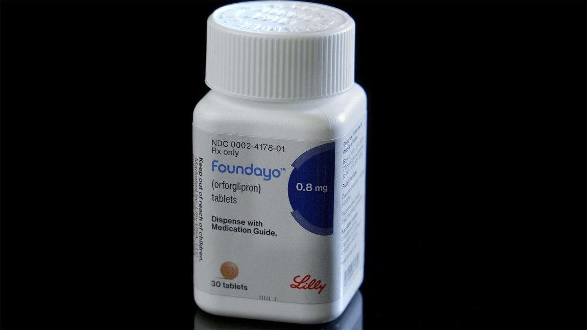Foundago bottle. Talk to your doctor about whether Foundayo may be right for you as part of your weight management plan.