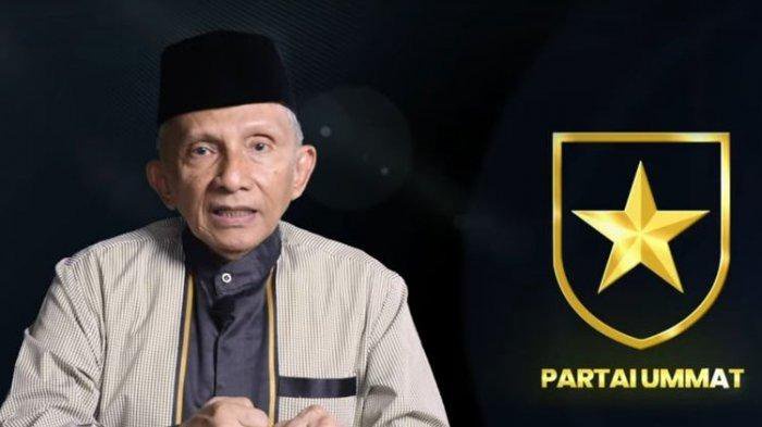 Amien Rais saat memperkenalkan logo Partai Ummat pada Selasa (10/11/2020).